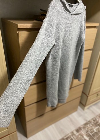 Gri Kadın Uzun Kollu Örgü Kazak - Görsel 4