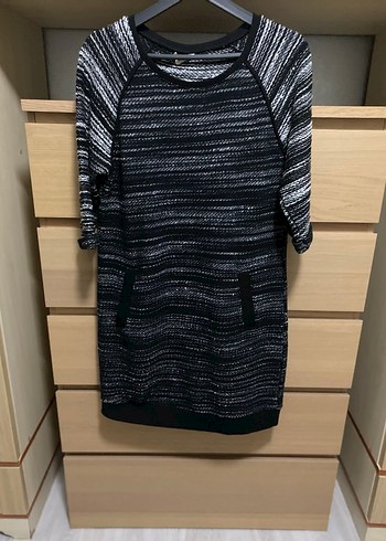 Gri Kadın Yün Örgü elbise - Görsel 3