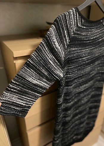 Gri Kadın Yün Örgü elbise - Görsel 8