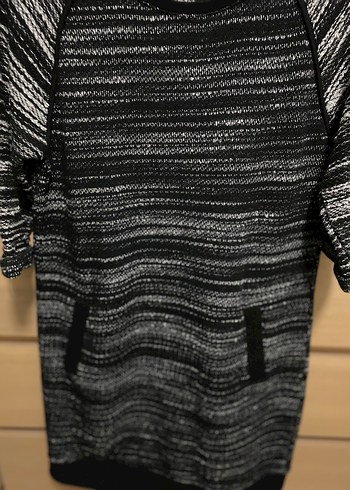 Gri Kadın Yün Örgü elbise - Görsel 2