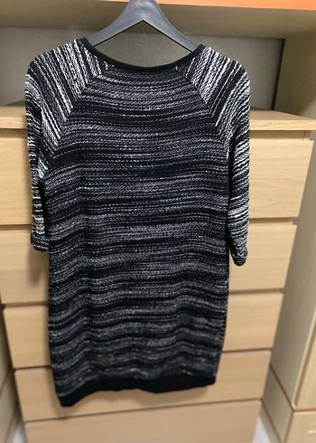 Gri Kadın Yün Örgü elbise - Görsel 6