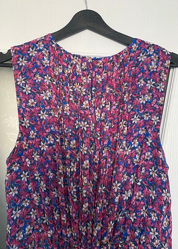 V Yaka Pileli Uzun Bohem Elbise - Görsel 5