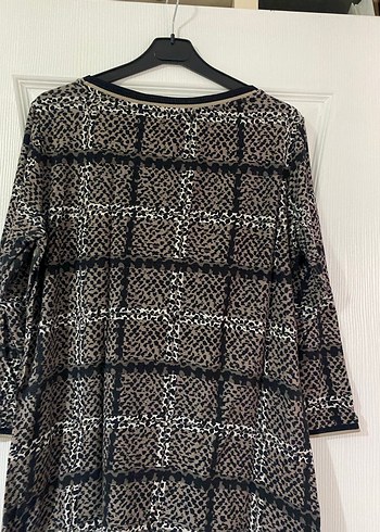 Gri Yılan Desenli Kadın Triko Bluz - Görsel 6