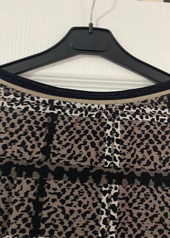 Gri Yılan Desenli Kadın Triko Bluz - Görsel 7