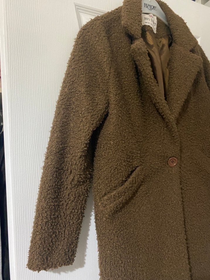 Kahverengi Midi Kadın Kaban - Görsel 5