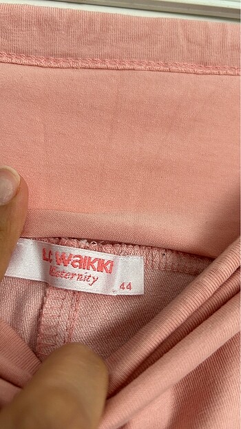 44 Beden Hamile gabardin pantolon, rengi mat pudra pembe gibi