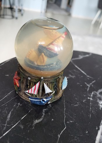 Ikı adet Çok Renkli Deniz Temalı Kar Küresi Figürin - Görsel 3