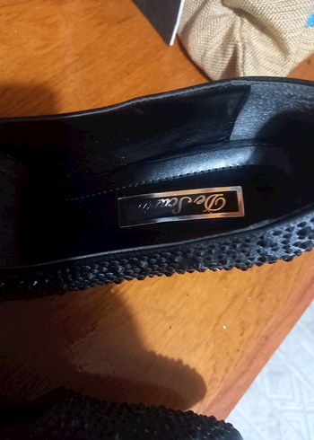 Siyah Payetli Stiletto Topuklu Kadın Ayakkabı - Görsel 5