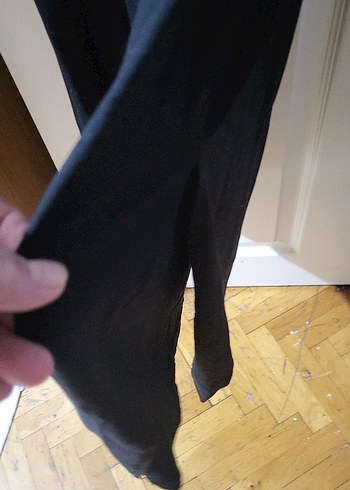 Siyah Kısa Kollu Uzun Elbise - Görsel 2