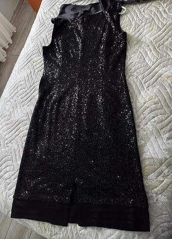 Abiye pul işlemeli elbise - Görsel 5