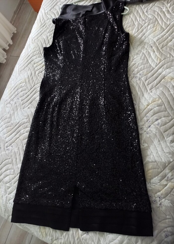 Abiye pul işlemeli elbise - Görsel 5