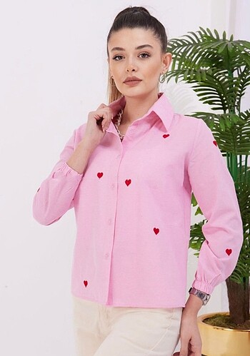 Pembe Kalpli Gömlek