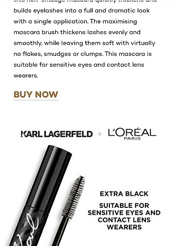  Beden Renk L'Oreal x Karl Lagerfeld Mascara