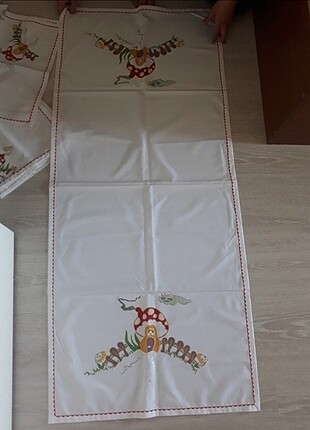  Beden beyaz Renk Peçeteler ve runner