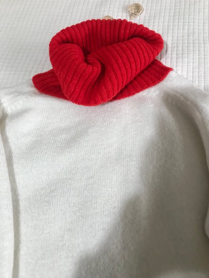 Beyaz Triko Boğazlı Kadın Kazak - Görsel 2