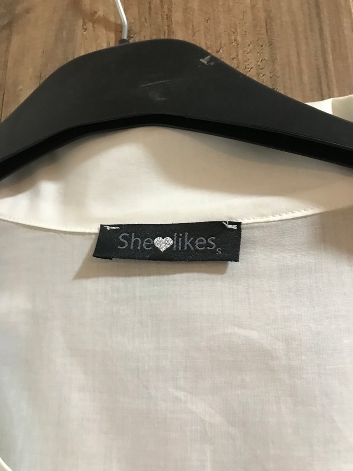 Düğmeli Beyaz Poplin Gömlek - Görsel 4