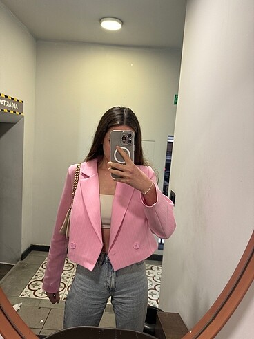 Diğer pembe blazer ceket
