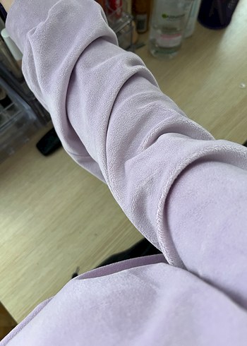 Mor Yüksek Yakalı Kadın Sweatshirt - Görsel 3