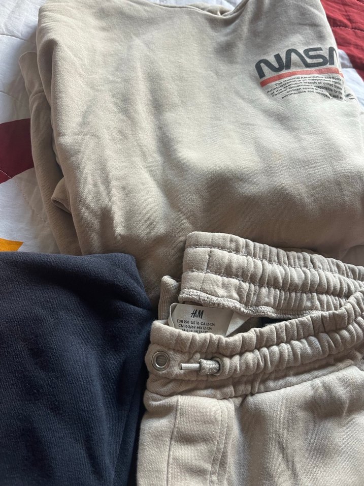 Gri NASA Baskılı Erkek Çocuk Eşofman Takımı - Görsel 2