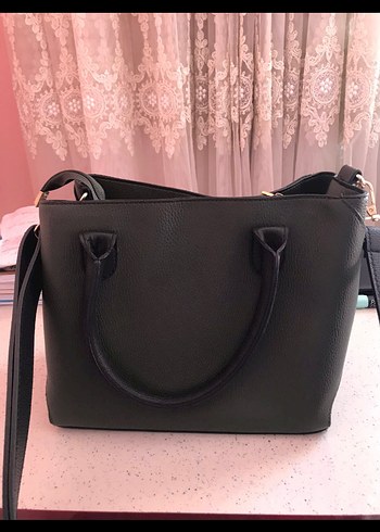 Haki Suni Deri Kadın Omuz Çantası - Görsel 3