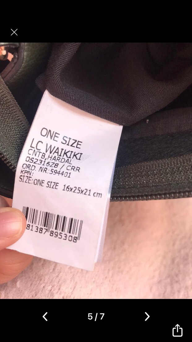 Haki Suni Deri Kadın Omuz Çantası - Görsel 5