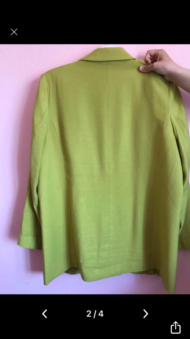 LC Wakiki Yeşil Düğmeli Kadın Blazer Ceket - Görsel 2