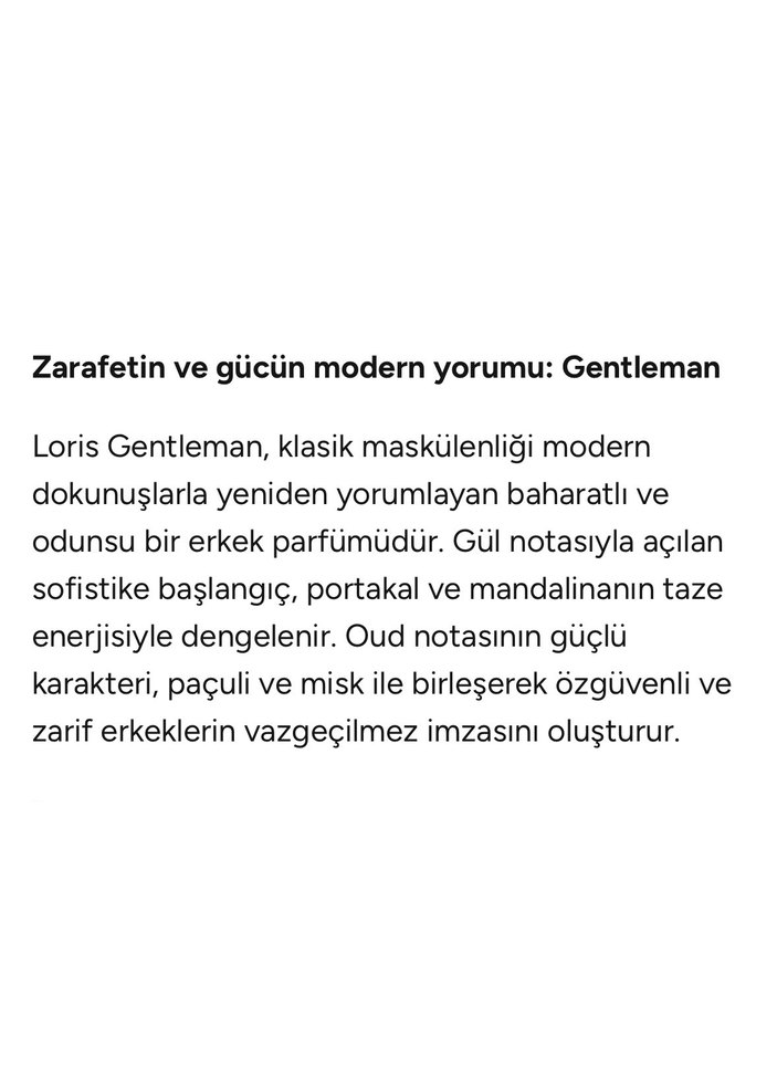 Montale Black Oud muadili Loris Gentleman Erkek Parfümü - Görsel 4
