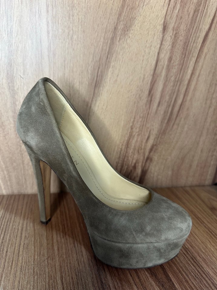 Beymen Collection Vizon Rengi Süet Platform Topuklu Ayakkabı - Görsel 3