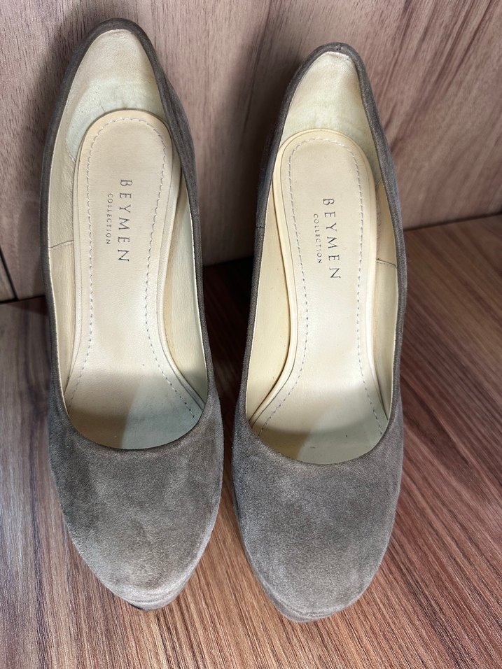 Beymen Collection Vizon Rengi Süet Platform Topuklu Ayakkabı - Görsel 5