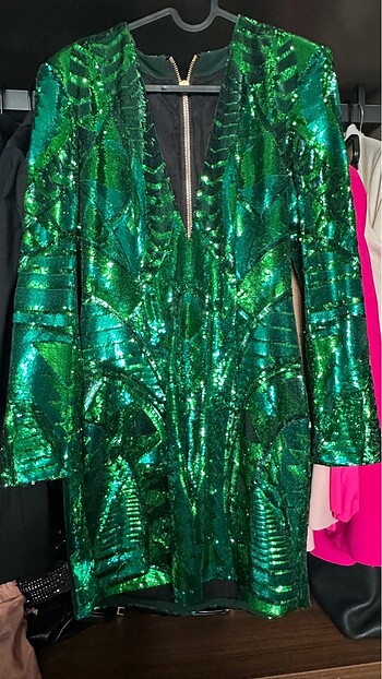s Beden yeşil Renk Balmain x H&M koleksiyonu