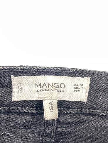 34 Beden siyah Renk Mango Jean / Kot %70 İndirimli.