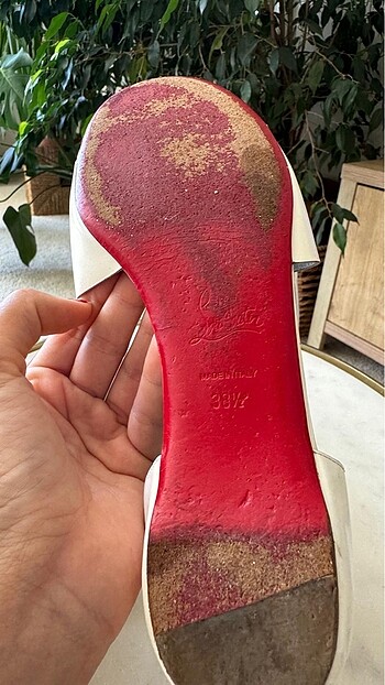 38 Beden beyaz Renk christian louboutin terlik