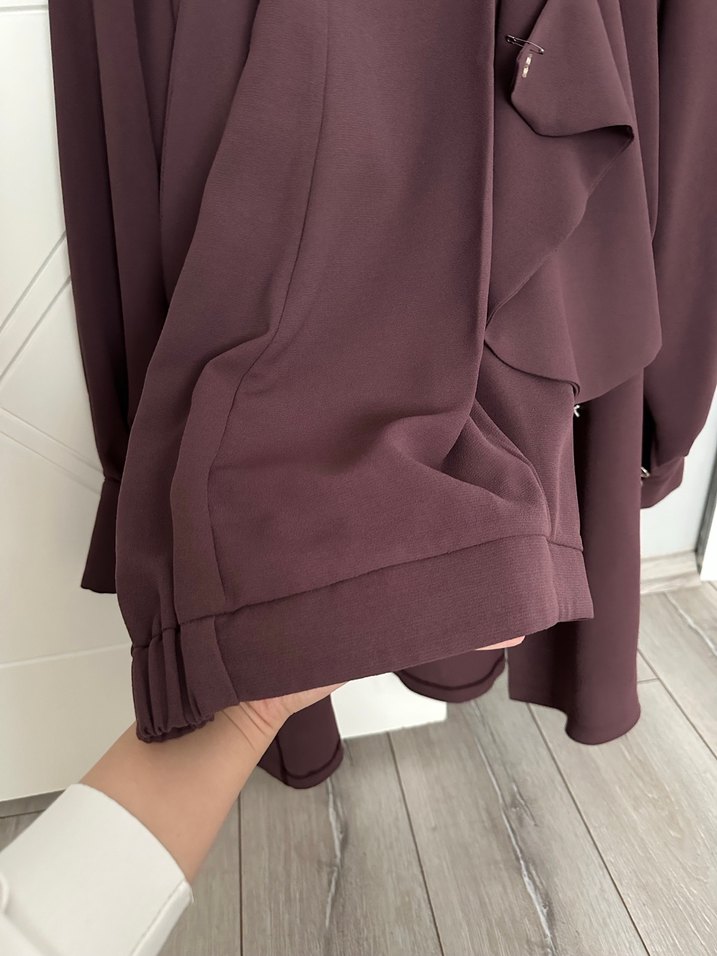 Gül kurusu Düğmeli Midi Kadın Takım Elbise - Görsel 5