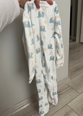 Uzun Kollu Fermuarlı Bebek Tulum - Görsel 3