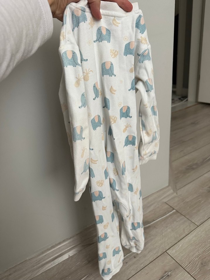 Uzun Kollu Fermuarlı Bebek Tulum - Görsel 3