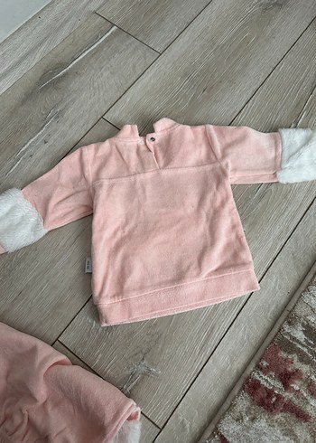 Pembe Örgü Bebek Kız Takımı - Görsel 4