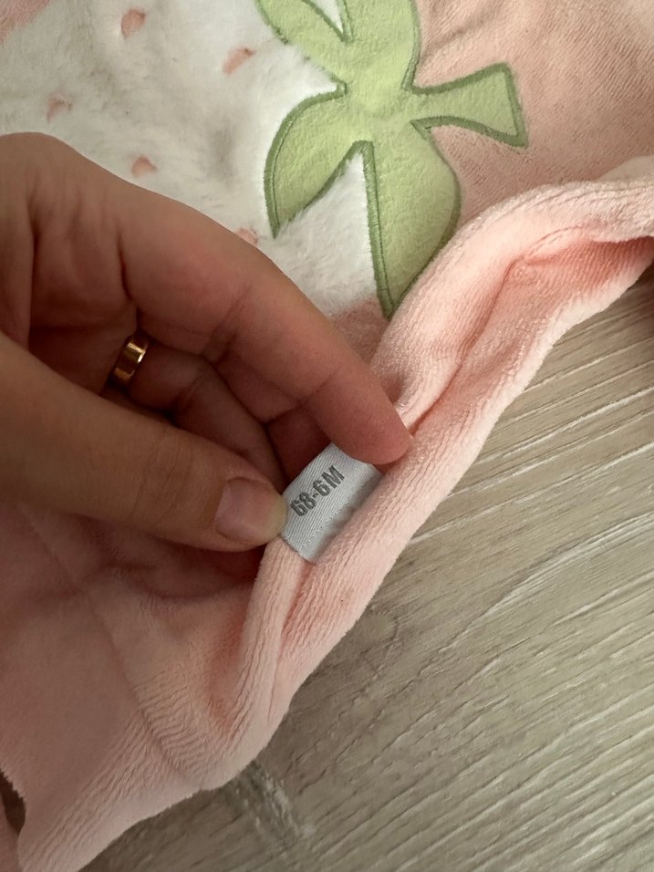 Pembe Örgü Bebek Kız Takımı - Görsel 3