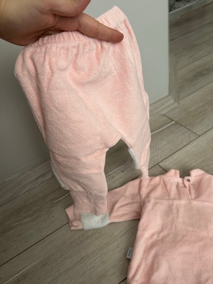 Pembe Örgü Bebek Kız Takımı - Görsel 5