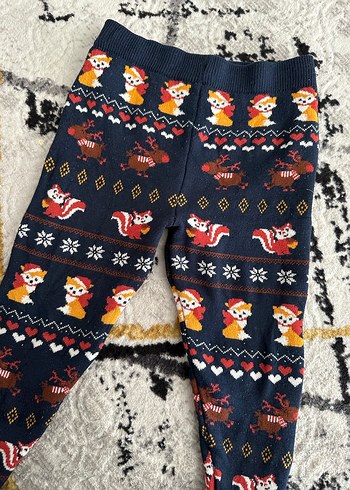 Kız Çocuk Örgü Desenli  Tayt - Görsel 4