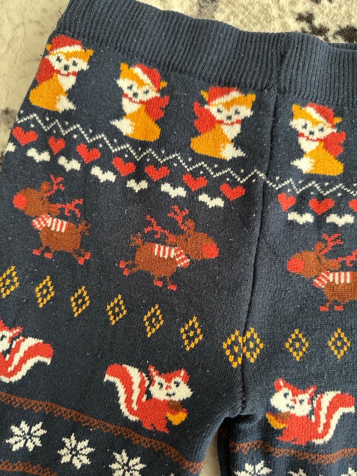 Kız Çocuk Örgü Desenli  Tayt - Görsel 3