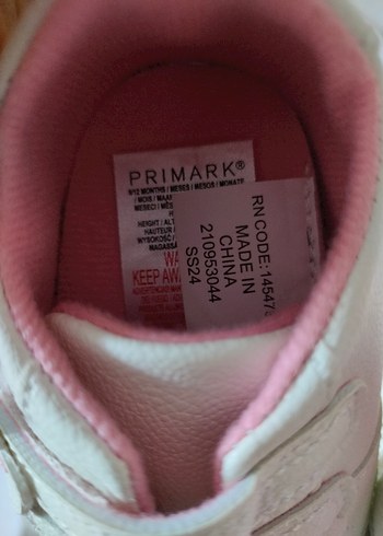 Primark Kız Bebek Beyaz Spor Ayakkabı Velcro