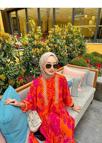 Renkli Tie-Dye Bohem Uzun Elbise