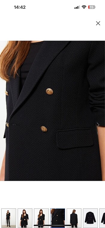 m Beden Siyah tüvit blazer ceket