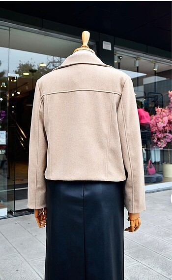 l Beden camel Renk Kısa blazer ceket