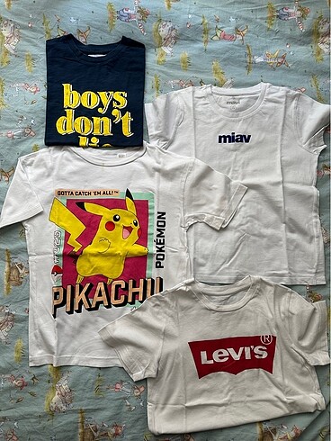 4 Adet Erkek Çocuk T-shirt