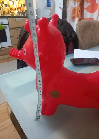 Kırmızı Şişme Oyuncak Hayvan - Görsel 6