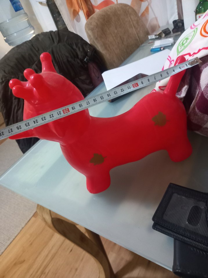 Kırmızı Şişme Oyuncak Hayvan - Görsel 5