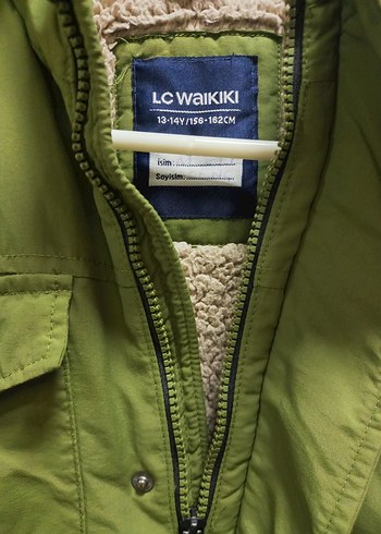 Düğmeli Yeşil mont - Görsel 3