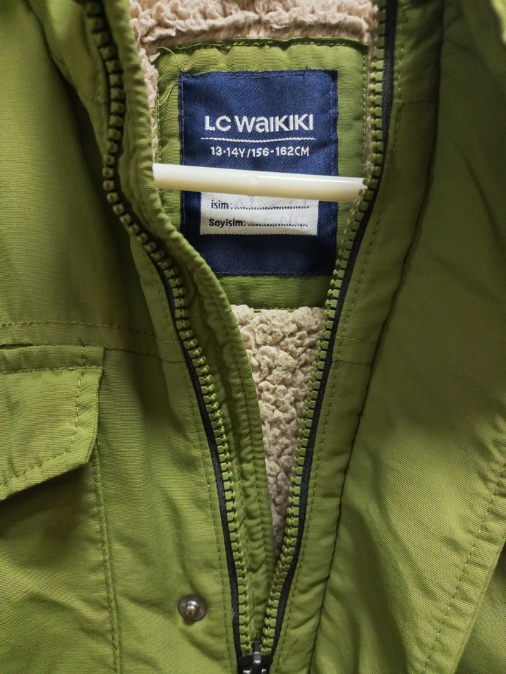 Düğmeli Yeşil mont - Görsel 3