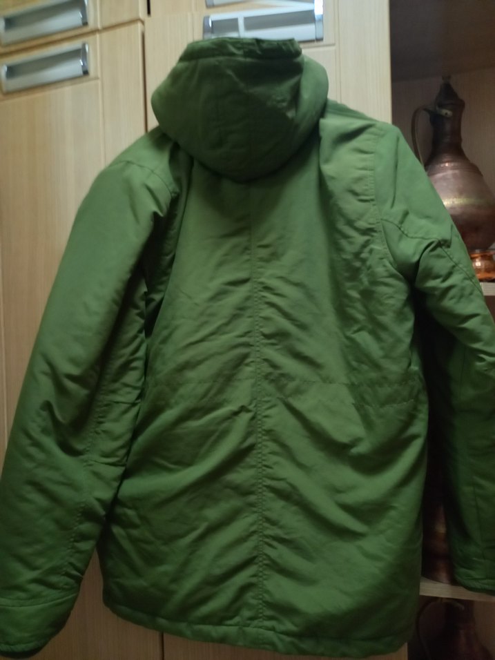 Düğmeli Yeşil mont - Görsel 5